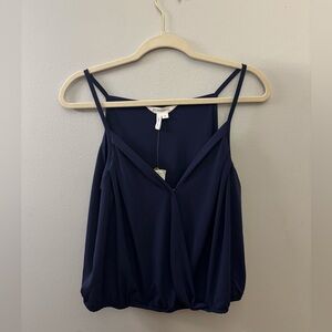 Navy BCBGeneration top with bubble hem